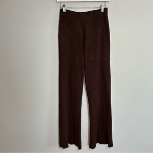 Veiled Chocolate Brown Knit Casual Lounge wide Leg Pants Women’s Size XS